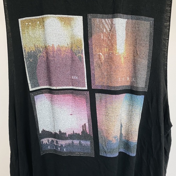 “New York City” Grid Muscle Tee - Picture 3 of 4